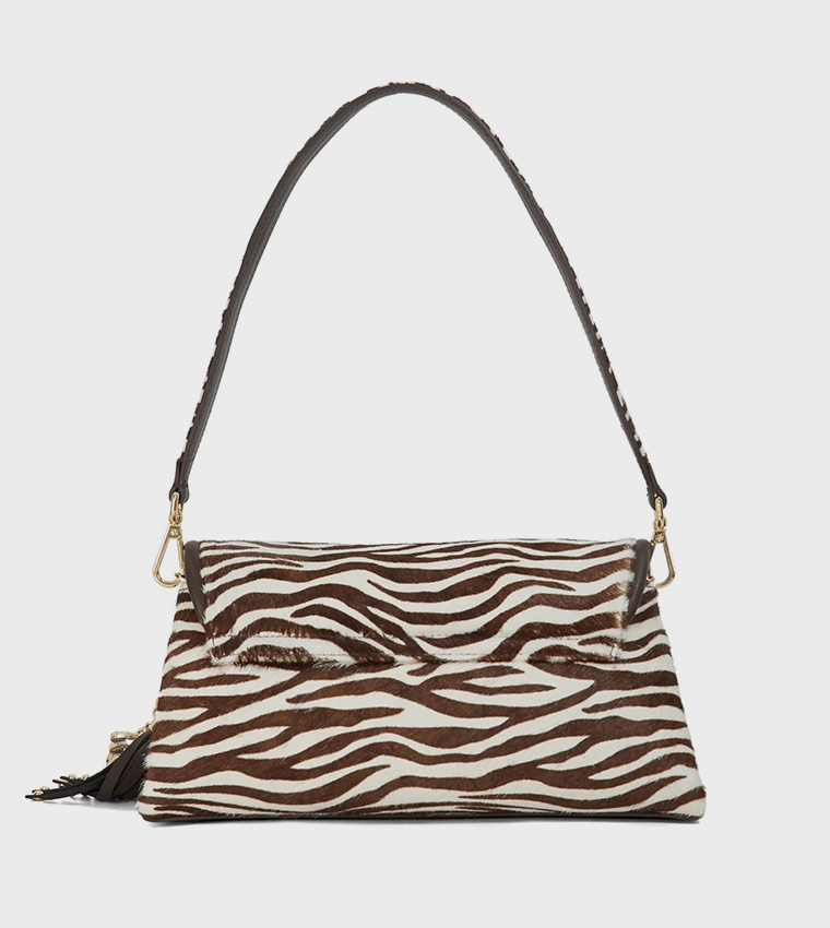 CHELSEA Animal Print Flap Shoulder Bag