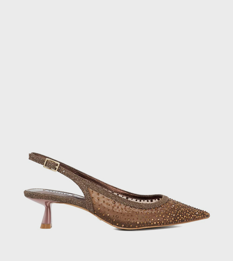 CIANA Embellished Slingback Pumps