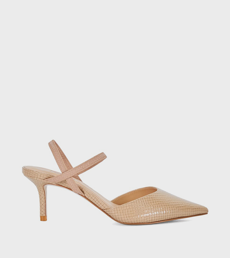 CLASSICAL Textured Ankle Strap Pumps