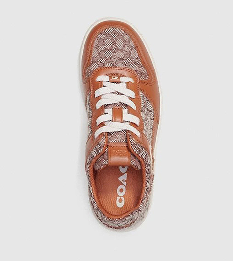 Monogram Patterned Lace-Up Sneakers