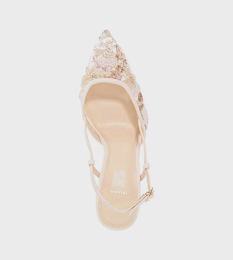 COMPOSURE Embellished Slingback Pumps
