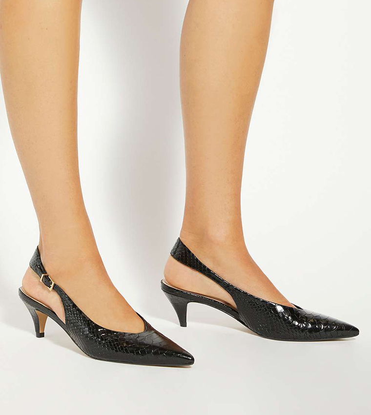 CONNECT Textured Pointed Toe Pumps