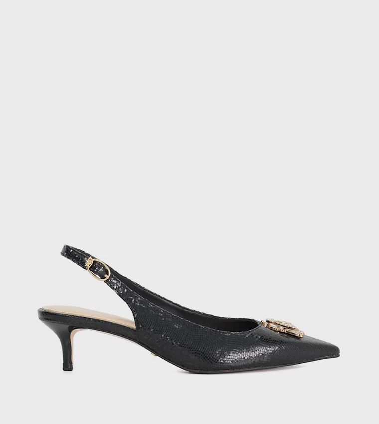 CONTEXT Appliqued Slingback Pumps