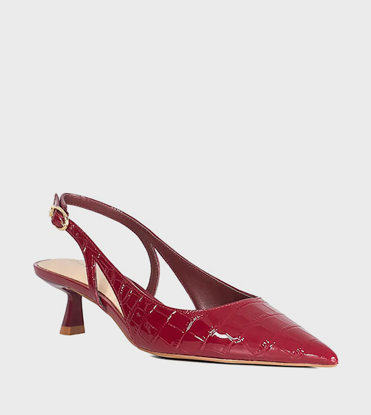 CYAN Pointed Toe Slingback Pumps