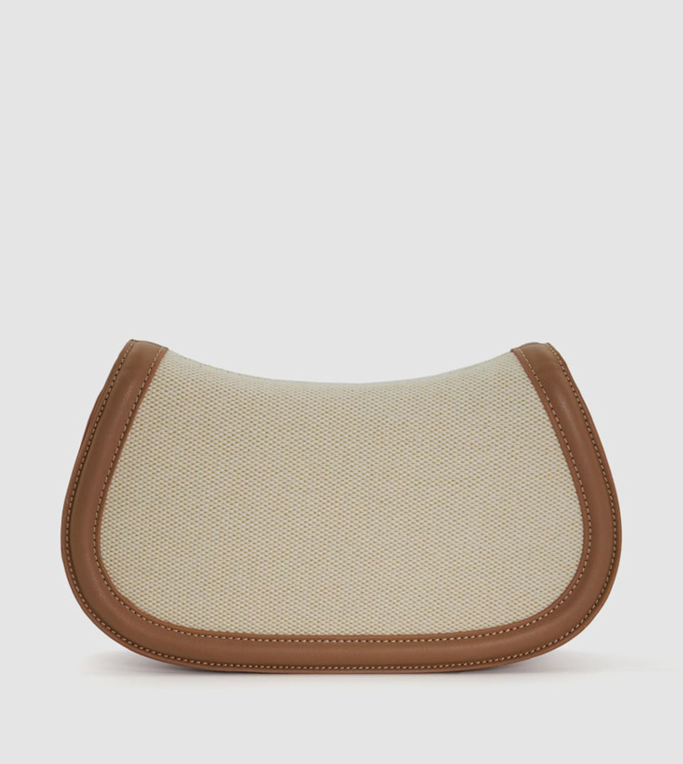 DACRE Contrast Trim Canvas Shoulder Bag