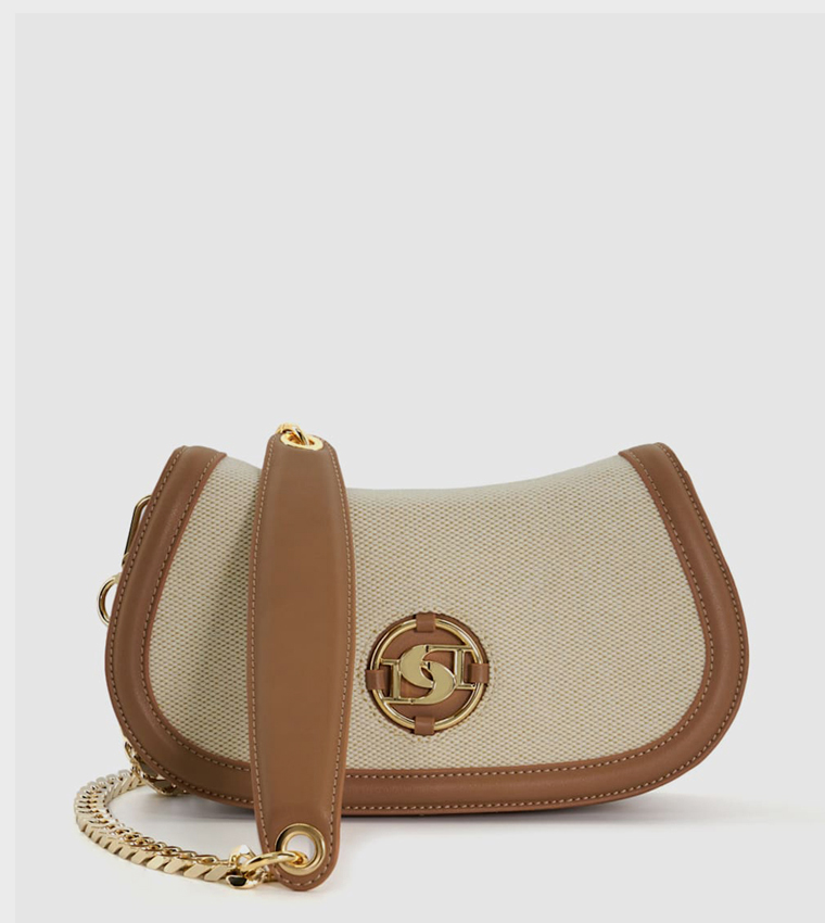 DACRE Contrast Trim Canvas Shoulder Bag