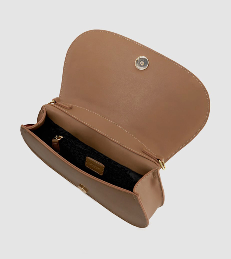 DACRE Contrast Trim Canvas Shoulder Bag