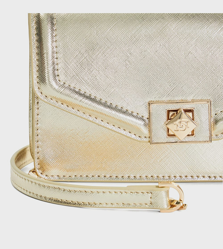 DASSIA Textured Convertible Clutch Bag