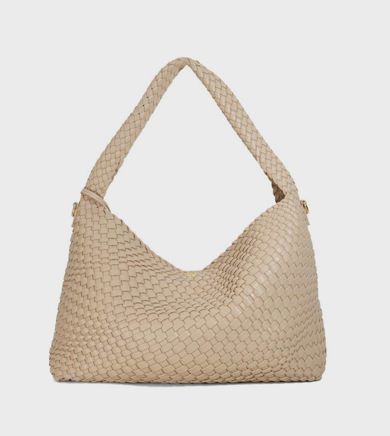 DELIBERATES Basket Weave Shoulder Bag