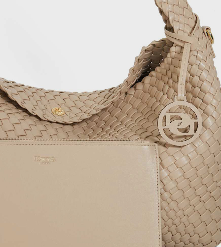 DELIBERATES Basket Weave Shoulder Bag