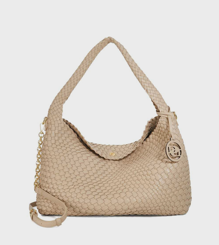 DELIBERATES Basket Weave Shoulder Bag