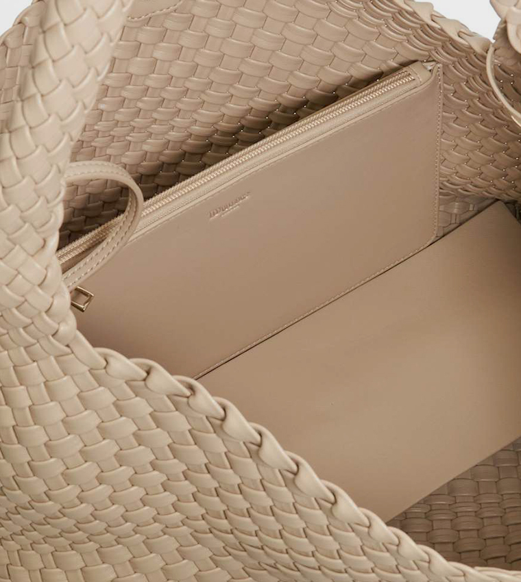 DELIBERATES Basket Weave Shoulder Bag