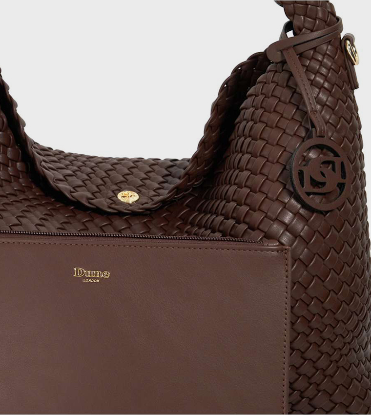 DELIBERATES L Basket Weave Shoulder Bag