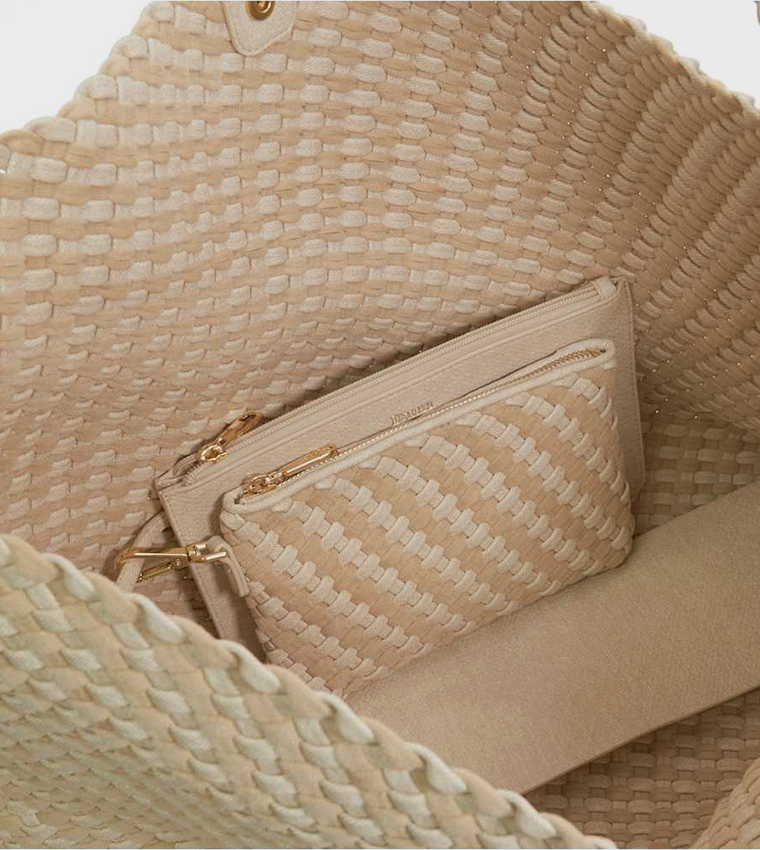 DELIBERATES XL Basket Weave Shoulder Bag