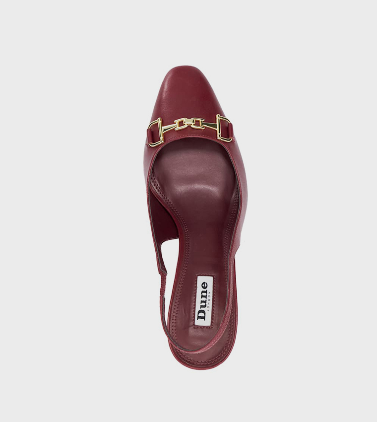 DETAILED Metal Accent Slingback Pumps