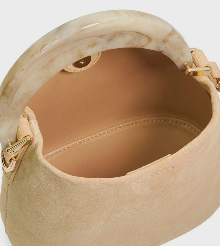 DHARLA Textured Handheld Bag