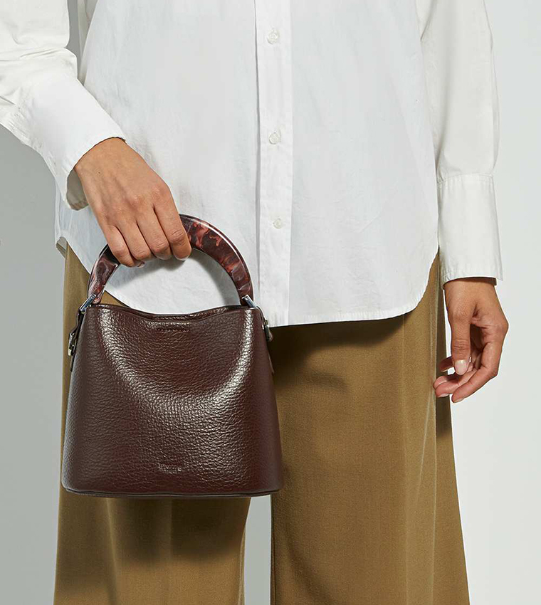 DHARLA Textured Handheld Bag