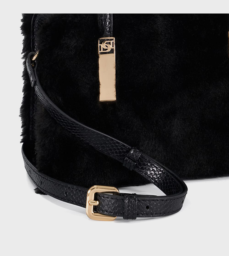 DINKYDENBEIGH Plush Satchel Bag