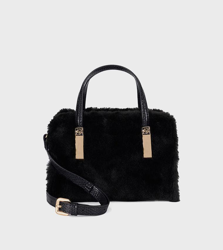 DINKYDENBEIGH Plush Satchel Bag