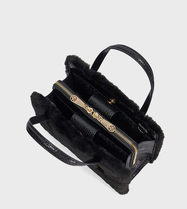 DINKYDENBEIGH Plush Satchel Bag