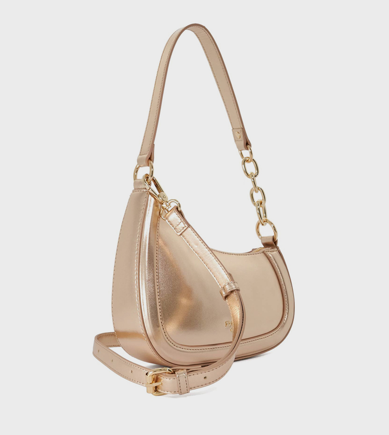 DIRECTION Logo Detail Metallic Shoulder Bag