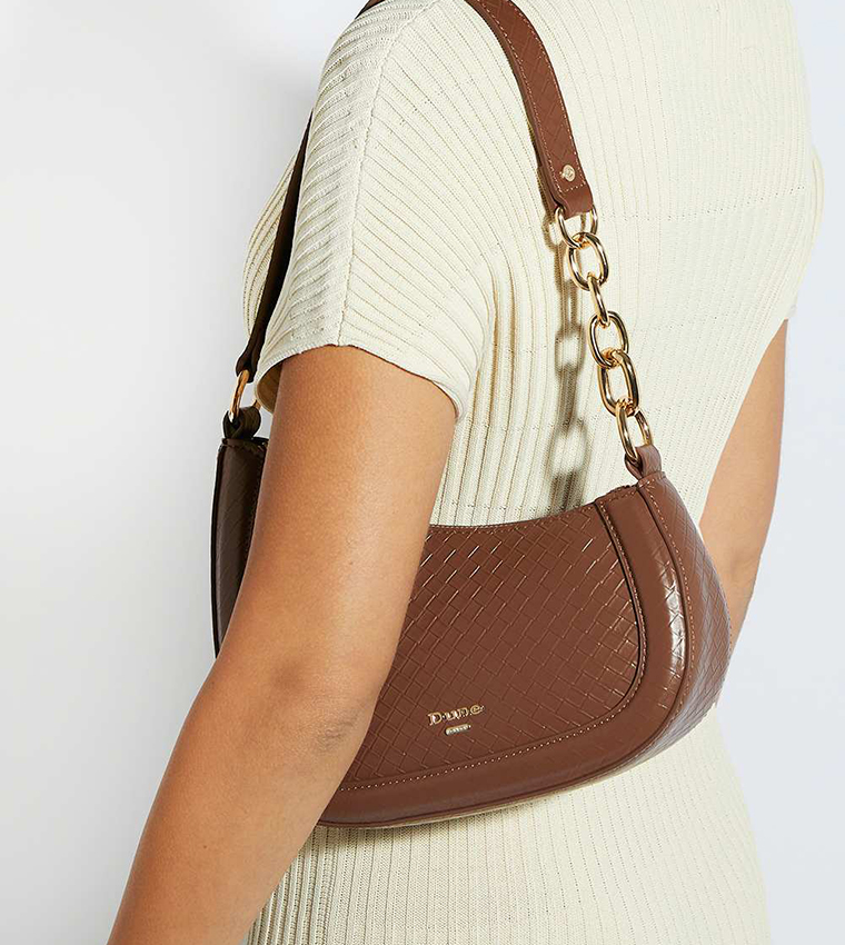 DIRECTION Braided Chain Detail Shoulder Bag
