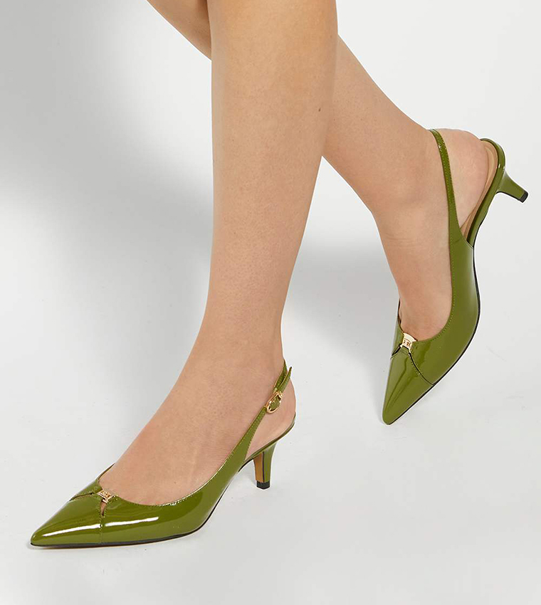 DISTINCTIVE Pointed Toe Slingback Pumps