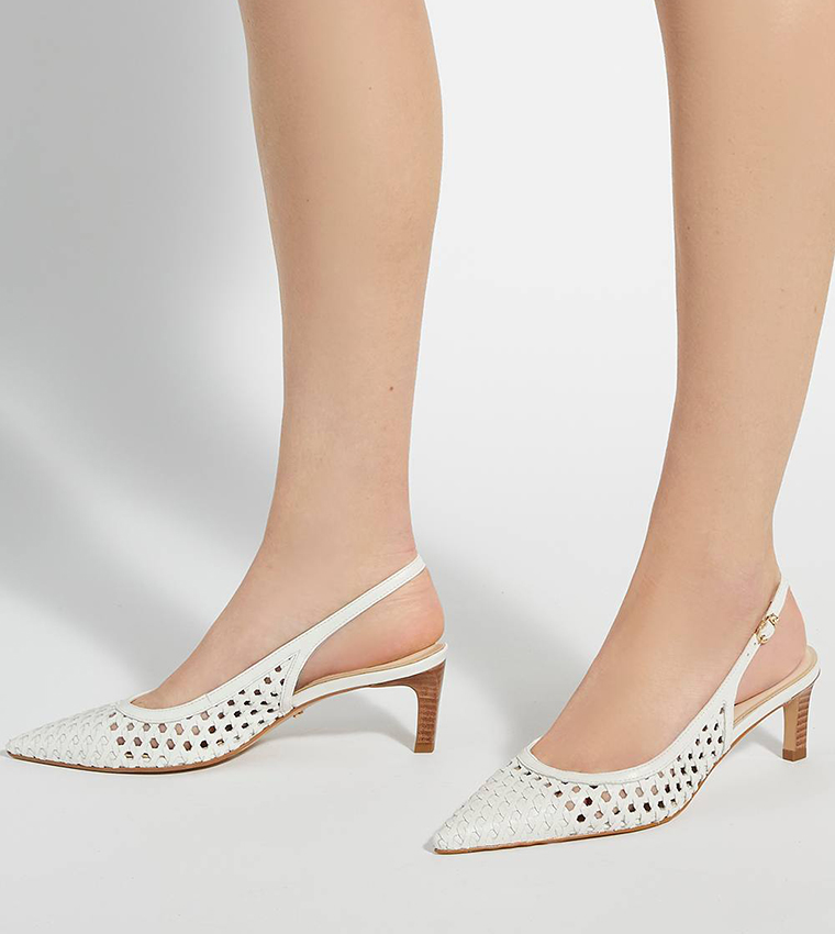 DIVIDED Pointed Toe Slingback Pumps