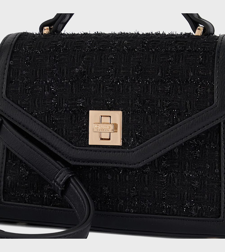DLADYO Tweed Top Handle Bag
