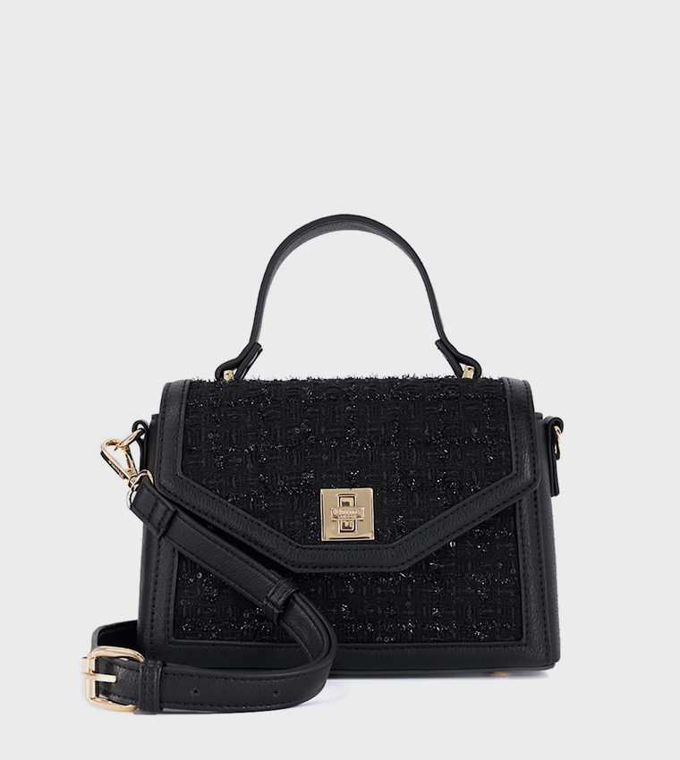 DLADYO Tweed Top Handle Bag