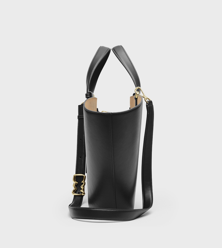 RIVER Metal Detail Trapeze Tote Bag