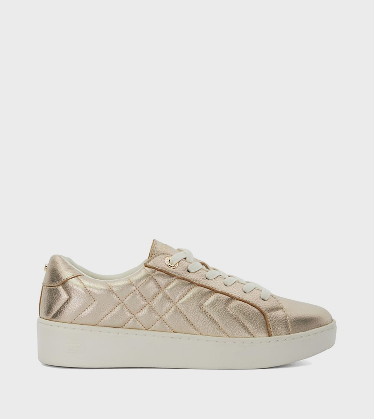 EGENT Quilted Lace-Up Sneakers