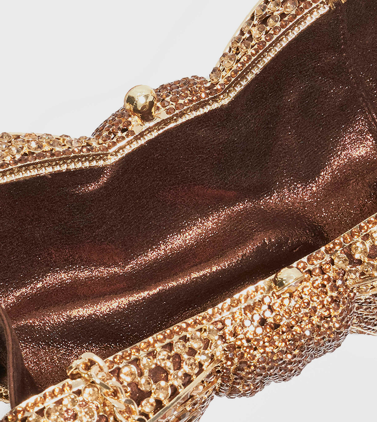 ENCHANT Embellished Bow Clutch Bag