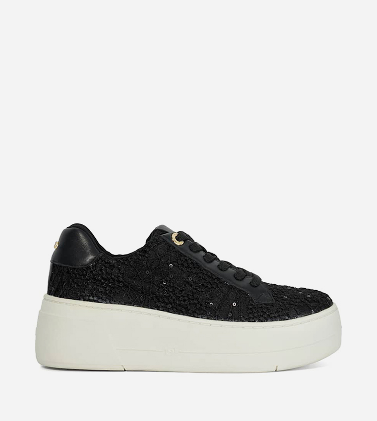 EPISODE Embellished Lace-Up Sneakers