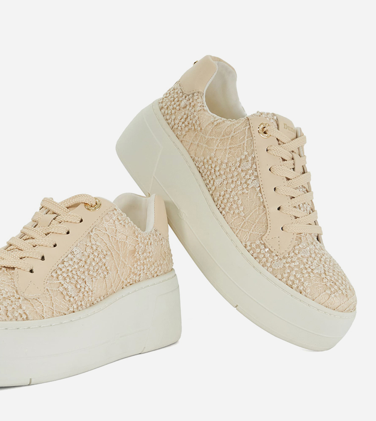 EPISODE Embellished Lace-Up Sneakers
