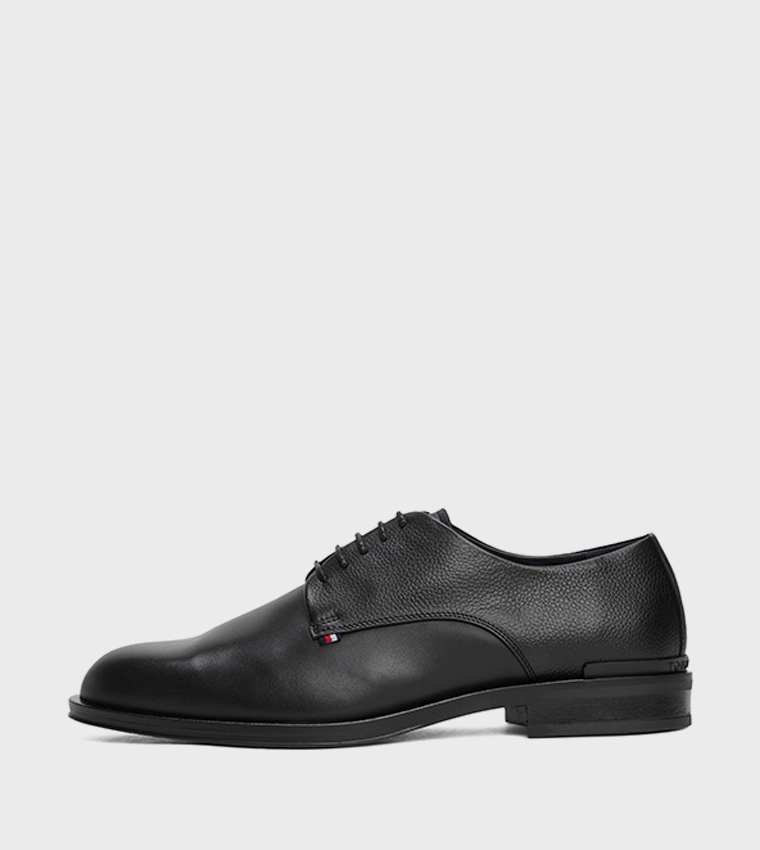 Logo Detail Leather Lace-Up Shoes
