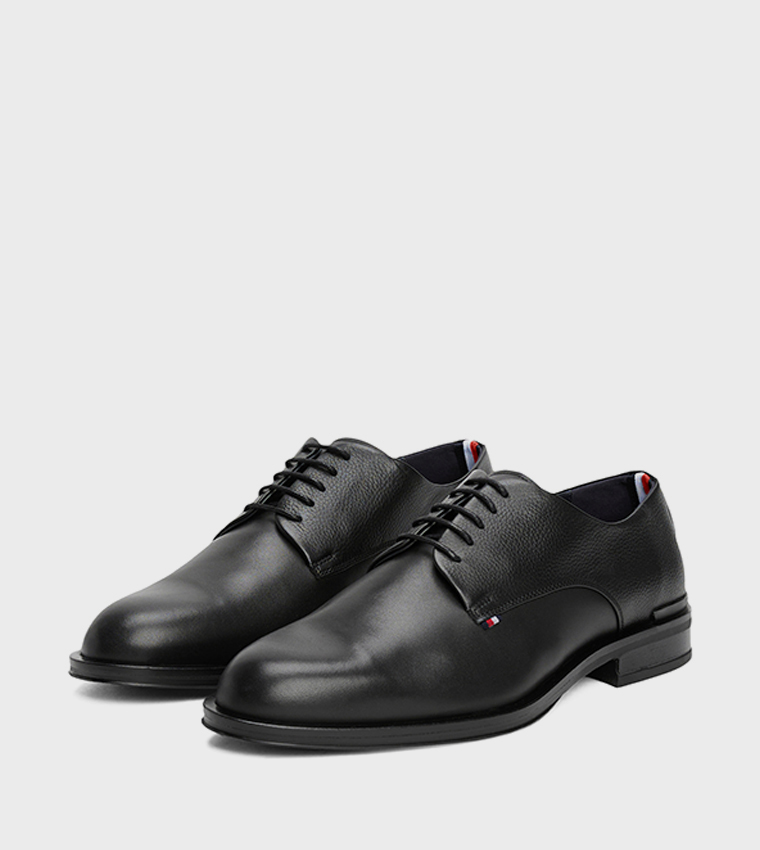 Logo Detail Leather Lace-Up Shoes