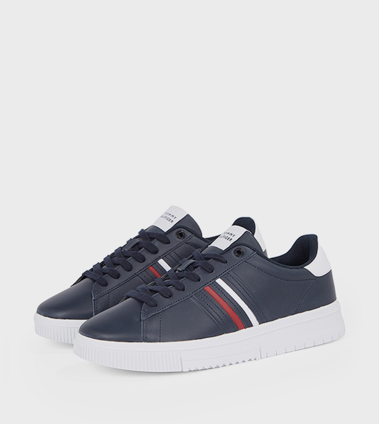 Stripe Detail Lace-Up Sneakers