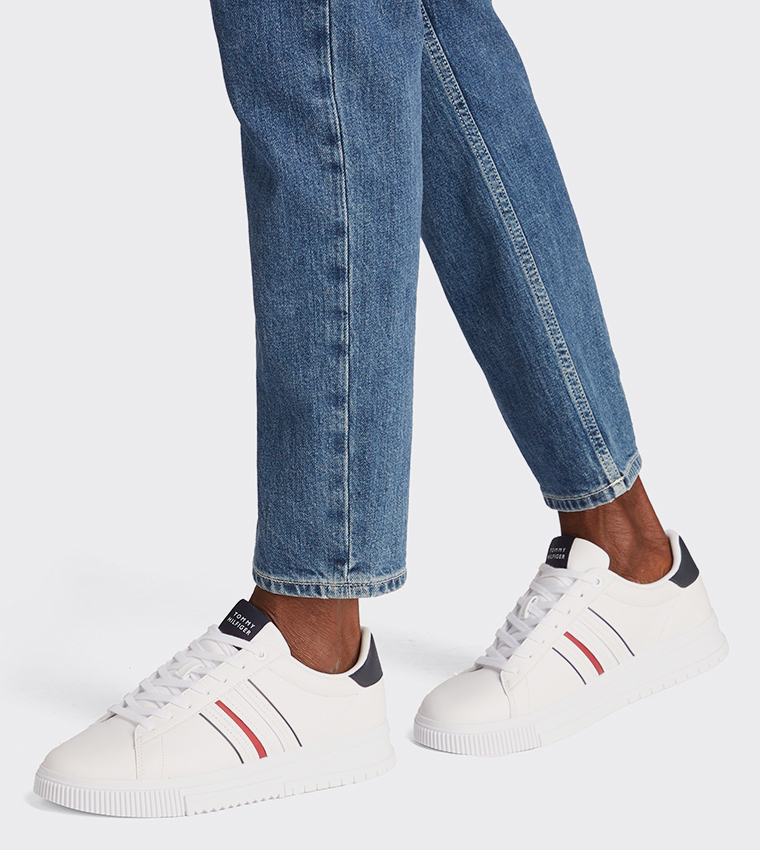 Stripe Detail Lace-Up Sneakers