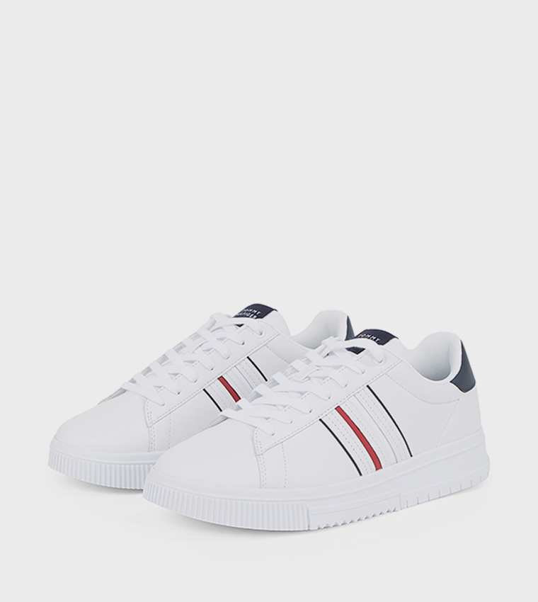 Stripe Detail Lace-Up Sneakers