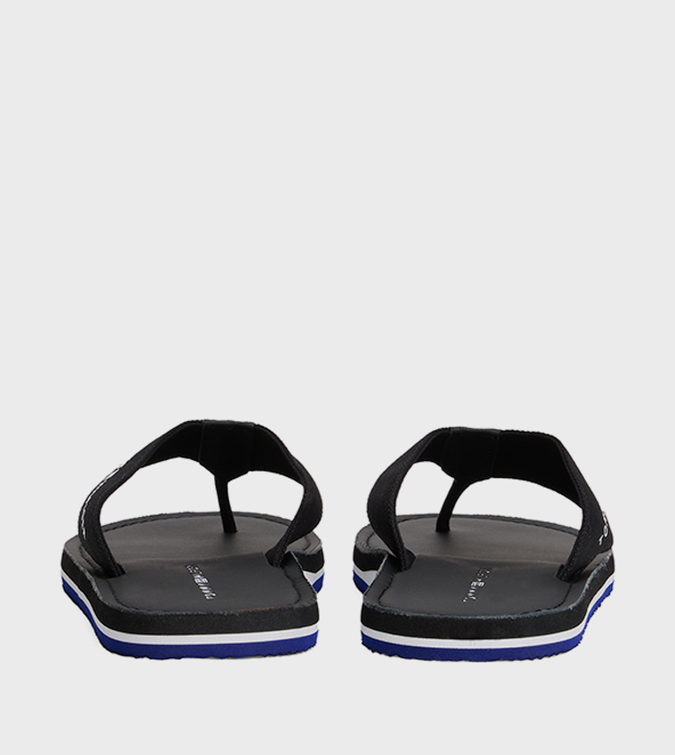 Logo Detail Leather Flip-Flops