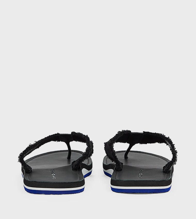 Logo Detail Leather Flip-Flops