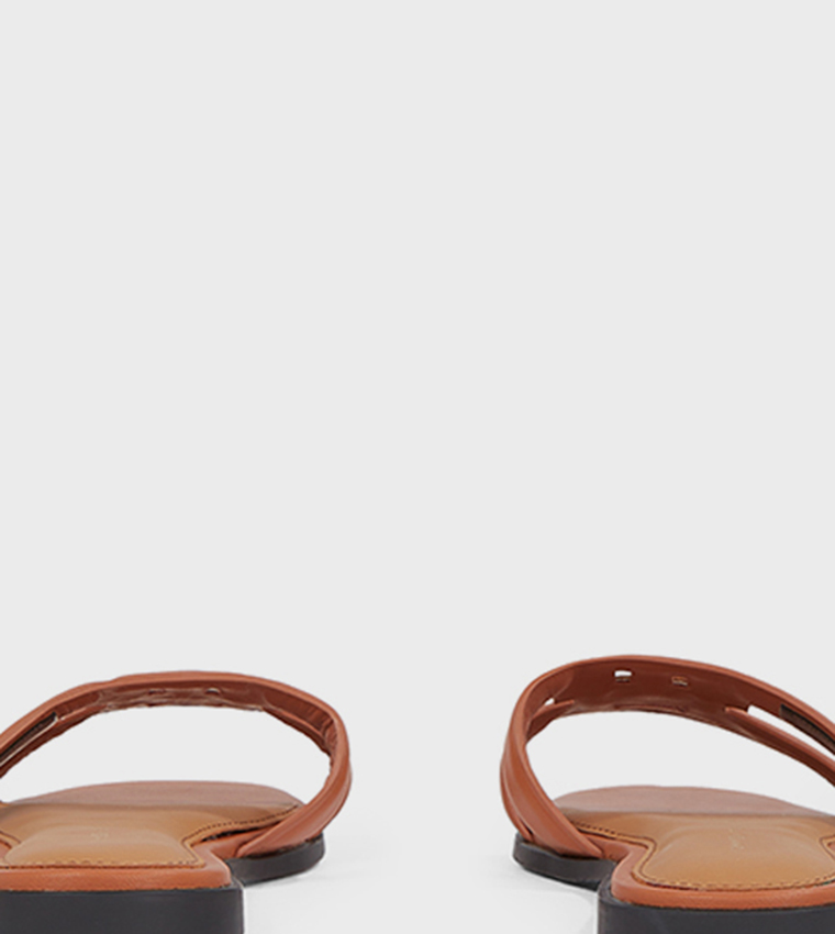 Quilted Logo Strap Flat Sandals