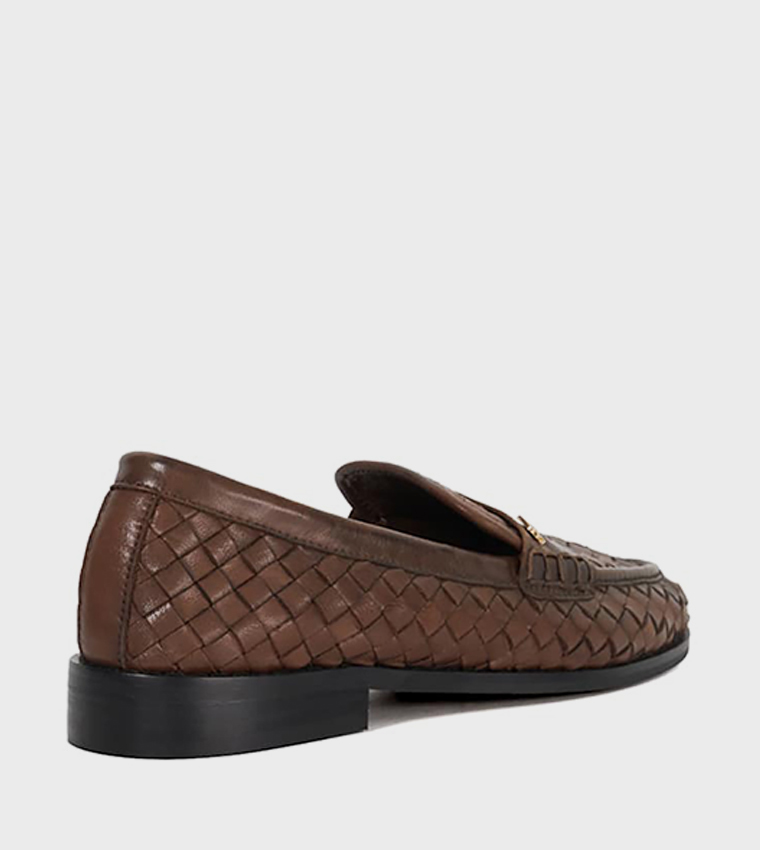 GINELLO Basket Weave Loafers