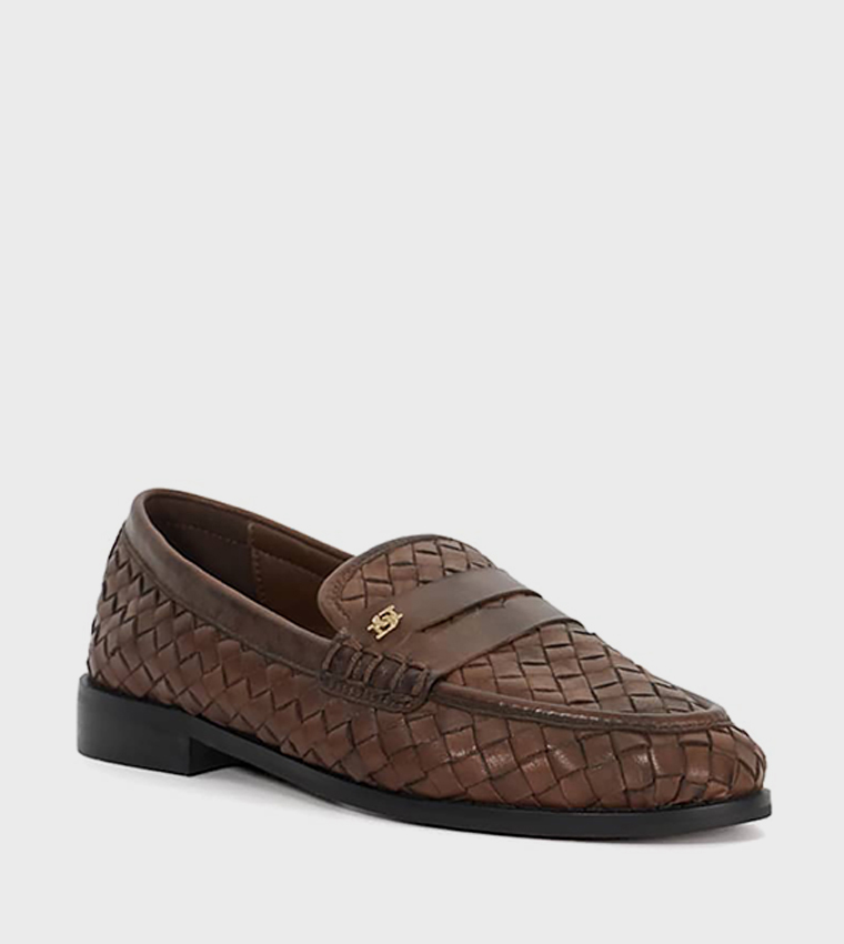 GINELLO Basket Weave Loafers