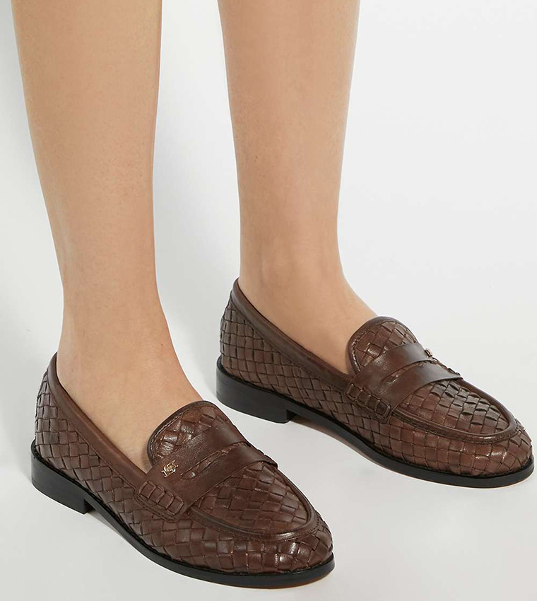 GINELLO Basket Weave Loafers
