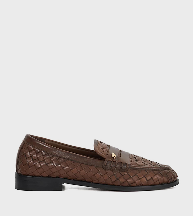 GINELLO Basket Weave Loafers