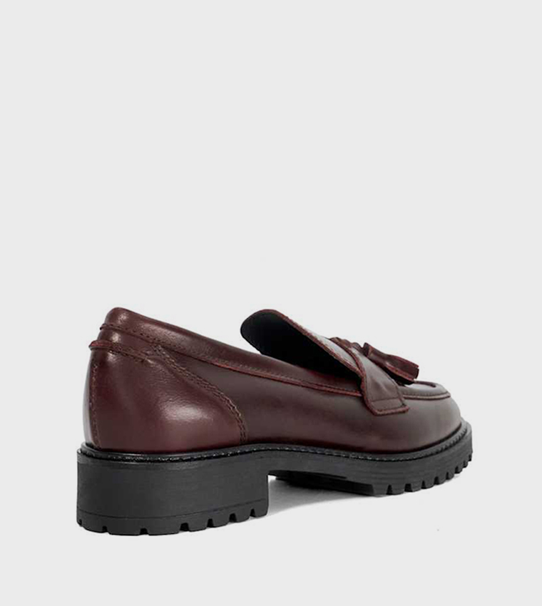 GRACELYN Cleated Tassel Detail Loafers