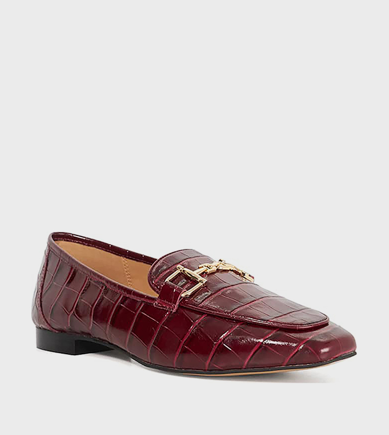 GRAINED Metal Accent Loafers