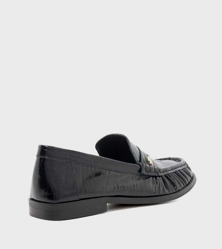 GRISELLA Ruched Penny Loafers